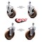 Service Caster 5 Inch High Temp Glass Filled Nylon 12mm Threaded Stem Caster Brakes SCC, 2PK SCC-TS20S514-GFNSHT-M1215-2-TLB-2 - alternate 1
